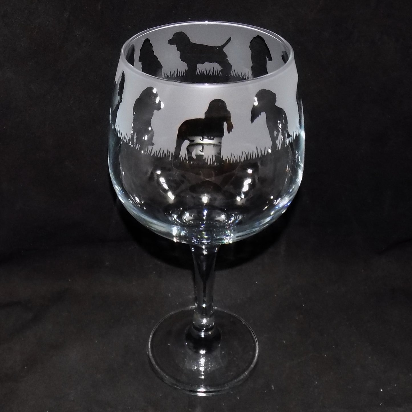 Cocker Spaniel Gin Glass