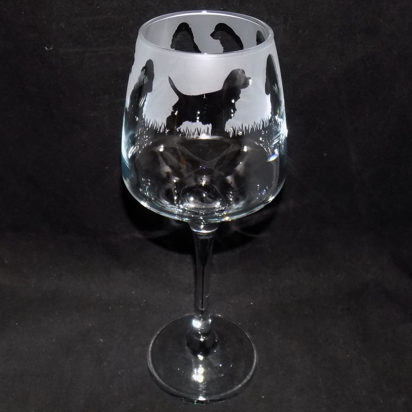Cocker Spaniel Stemmed Wine Glass