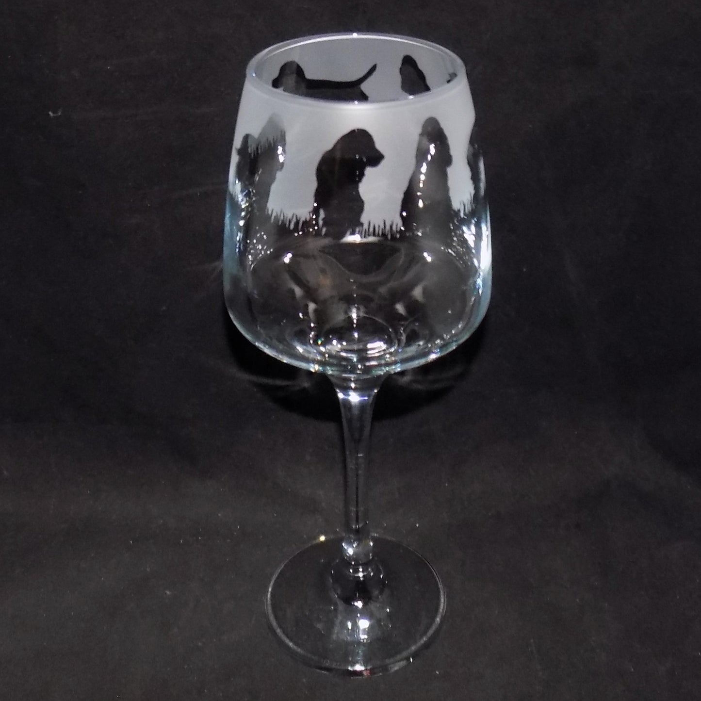 Cocker Spaniel Stemmed Wine Glass