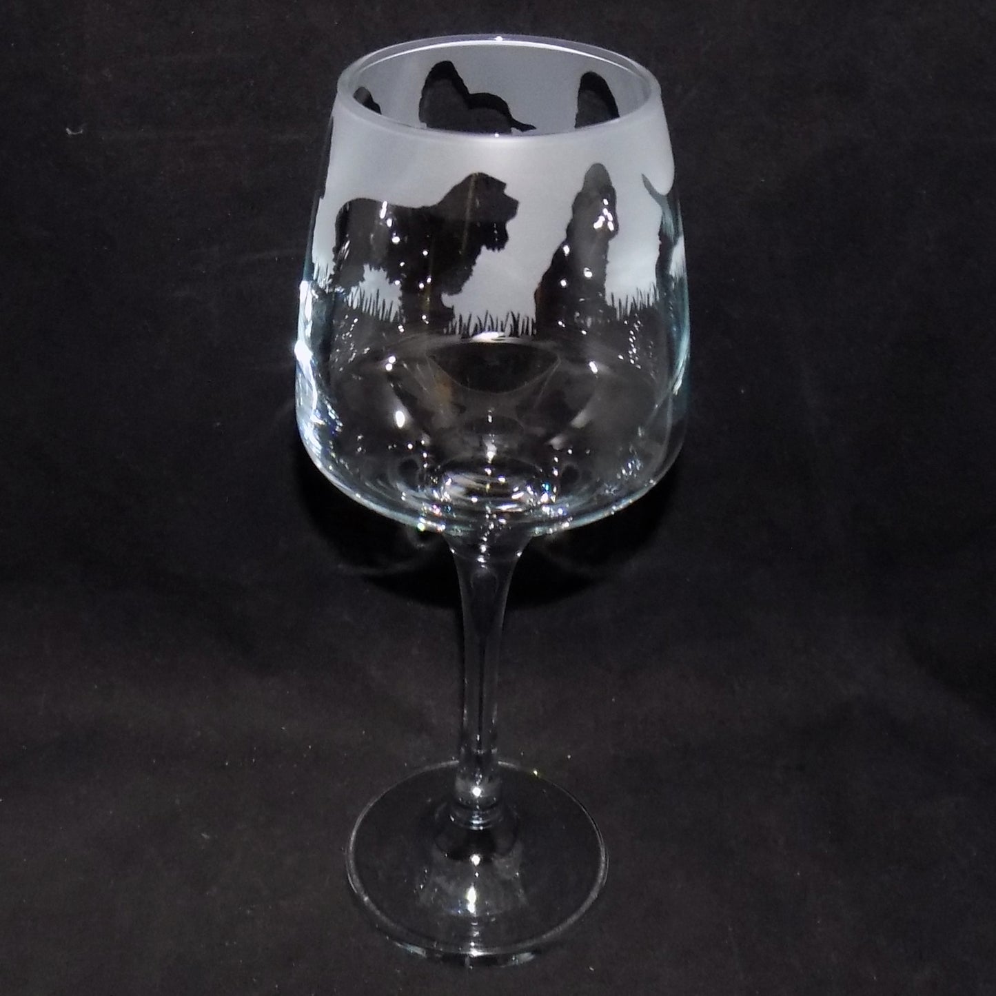 Cocker Spaniel Stemmed Wine Glass