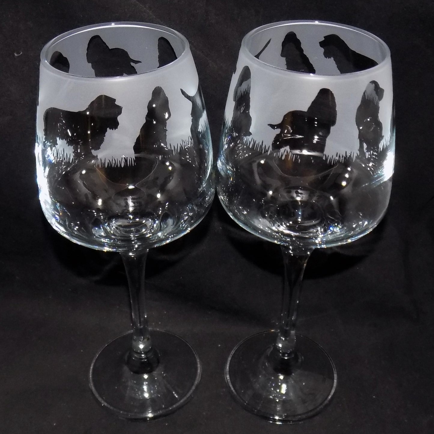 Cocker Spaniel Stemmed Wine Glass