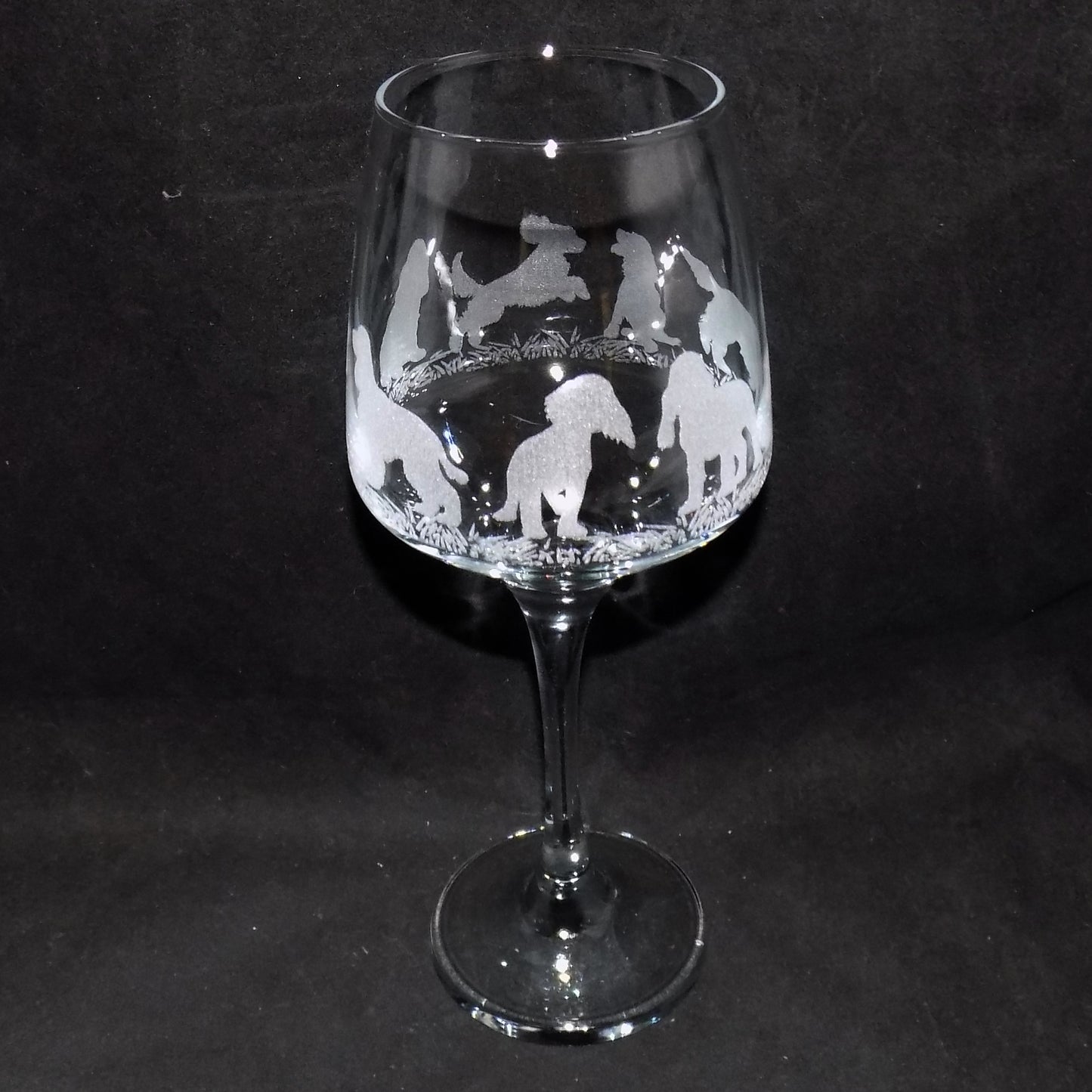 Cocker Spaniel Stemmed Wine Glass