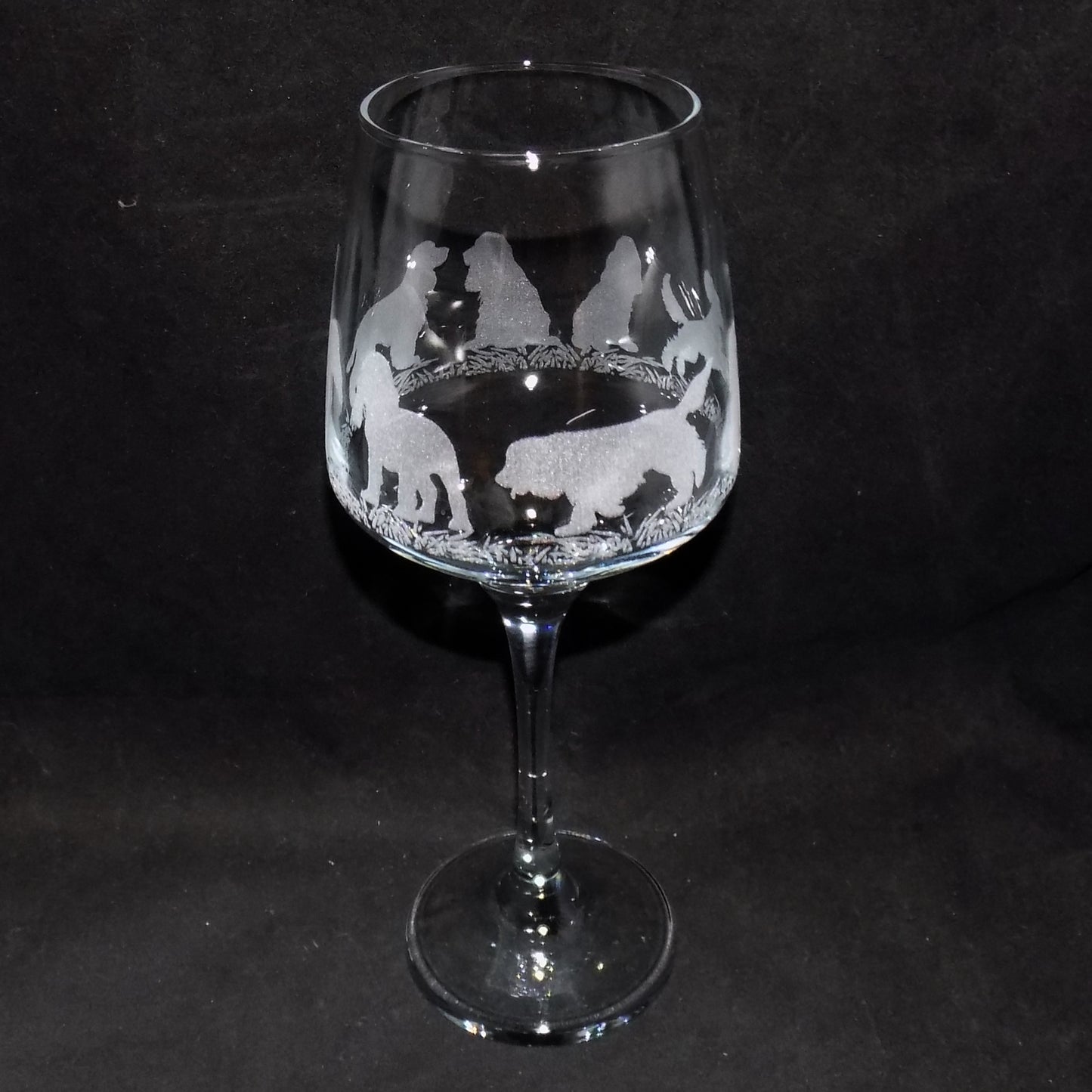 Cocker Spaniel Stemmed Wine Glass