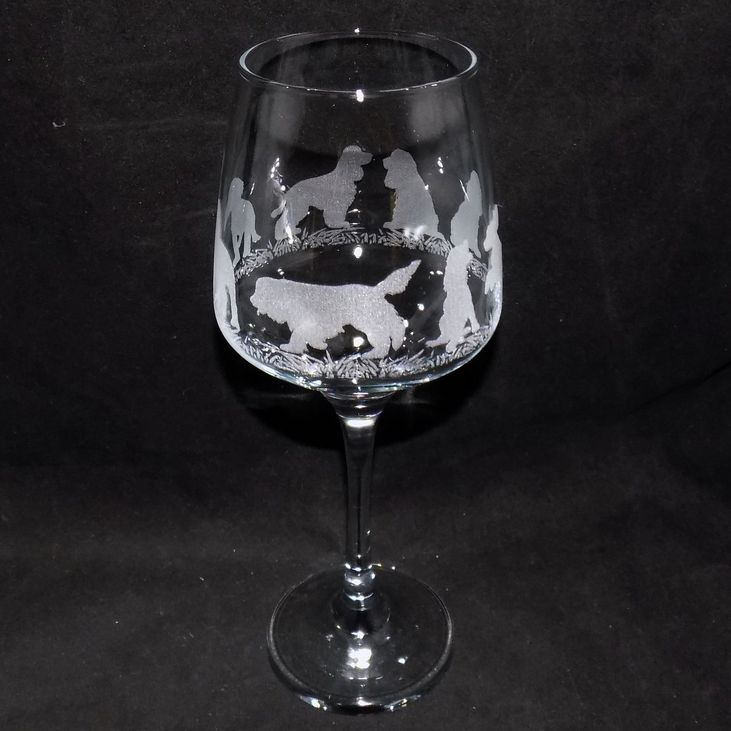 Cocker Spaniel Stemmed Wine Glass