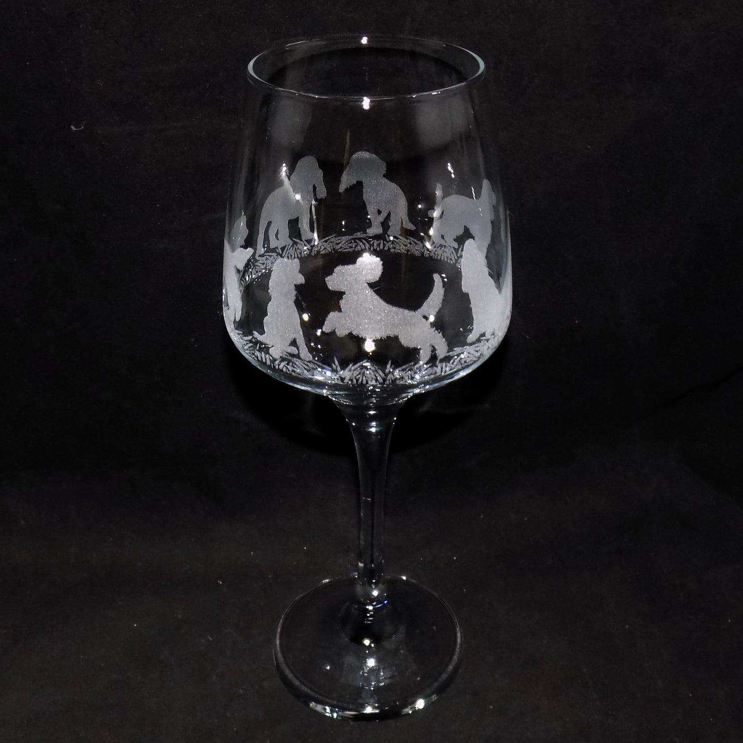 Cocker Spaniel Stemmed Wine Glass