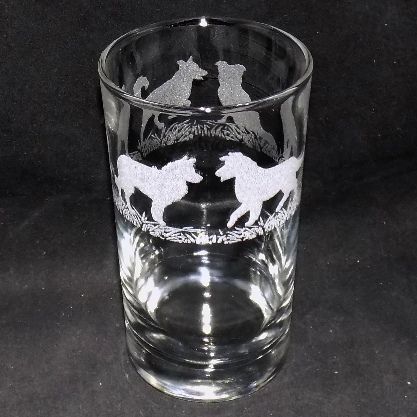 Border Collie Tall Glass