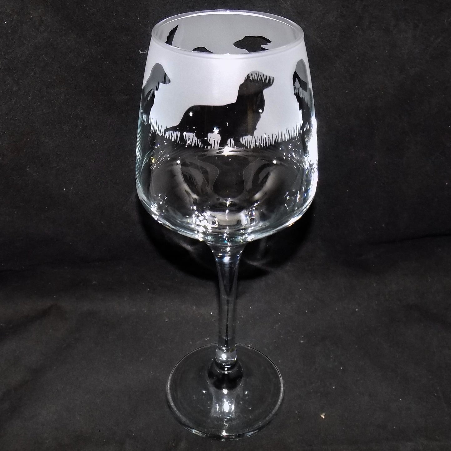 Dachshund (Long Haired) Stemmed Wine Glass