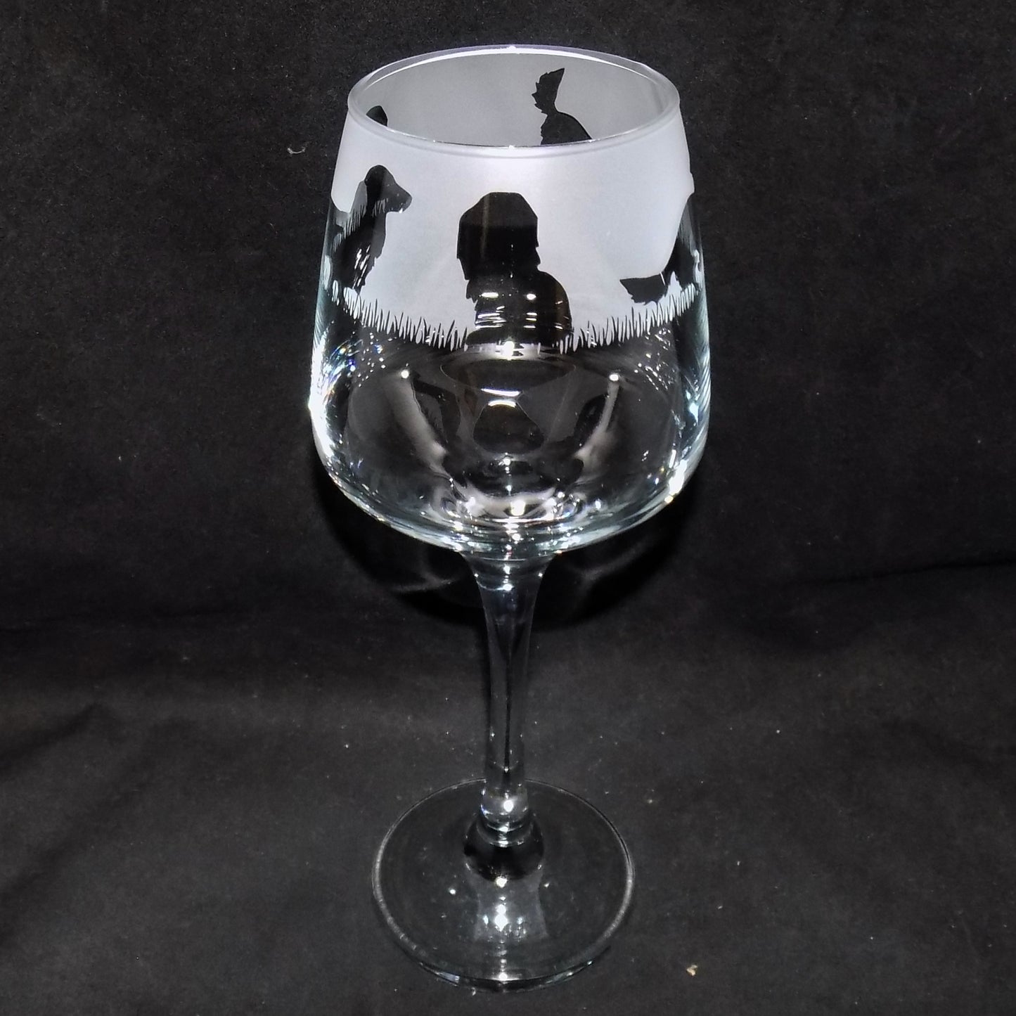 Dachshund (Long Haired) Stemmed Wine Glass