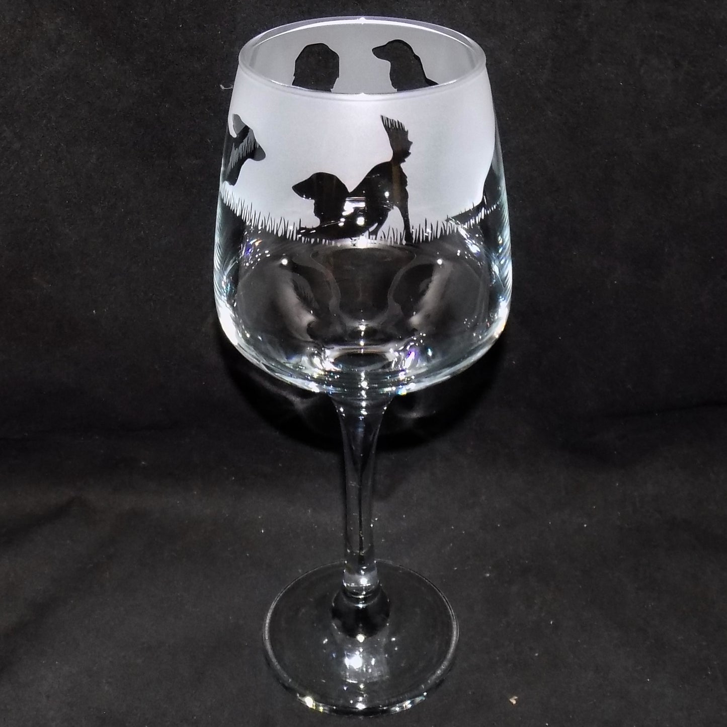 Dachshund (Long Haired) Stemmed Wine Glass