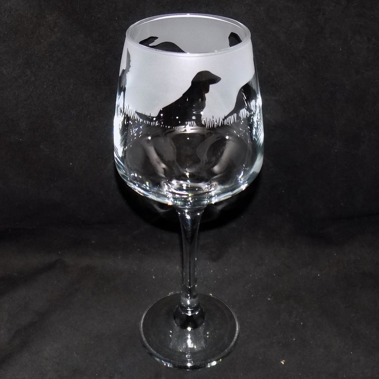 Dachshund (Long Haired) Stemmed Wine Glass