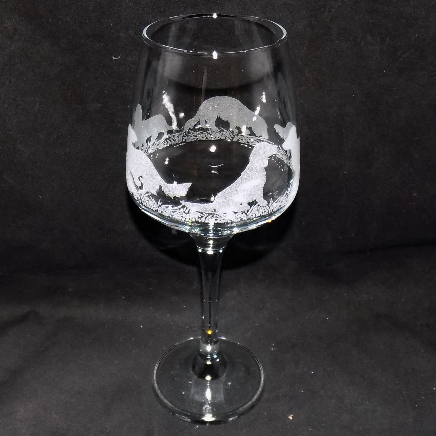 Dachshund (Long Haired) Stemmed Wine Glass