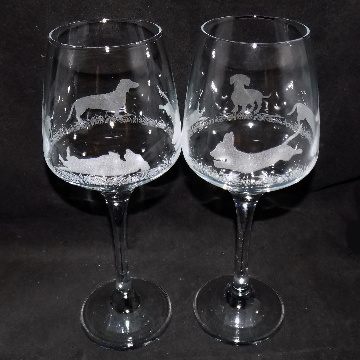 Dachshund (Short Haired) Stemmed Wine Glass