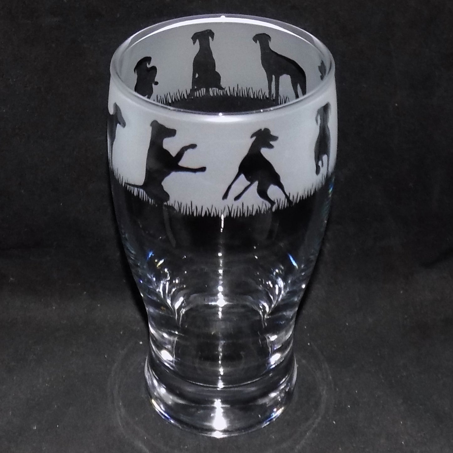 Doberman Pint Glass