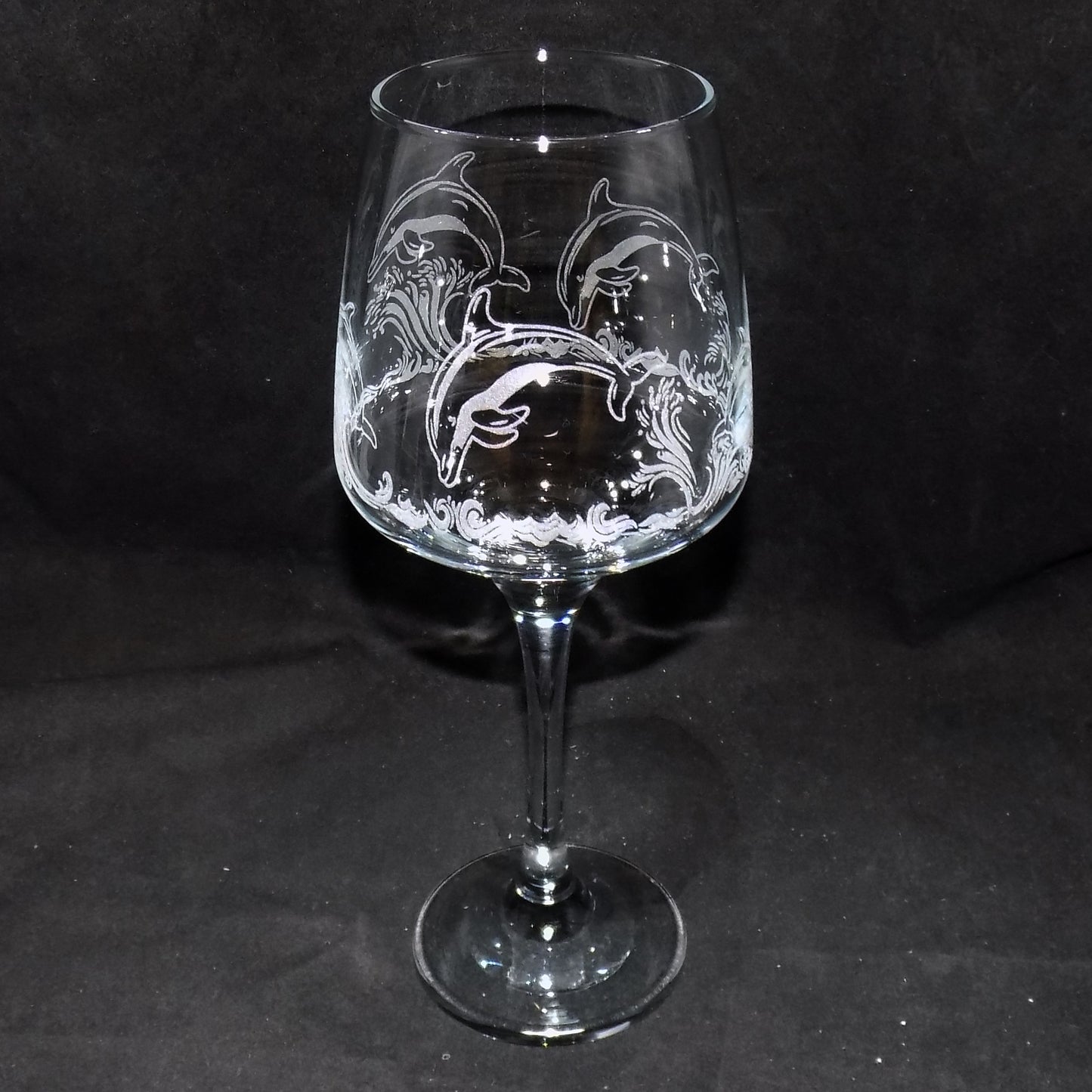 Dolphin Stemmed Wine Glass