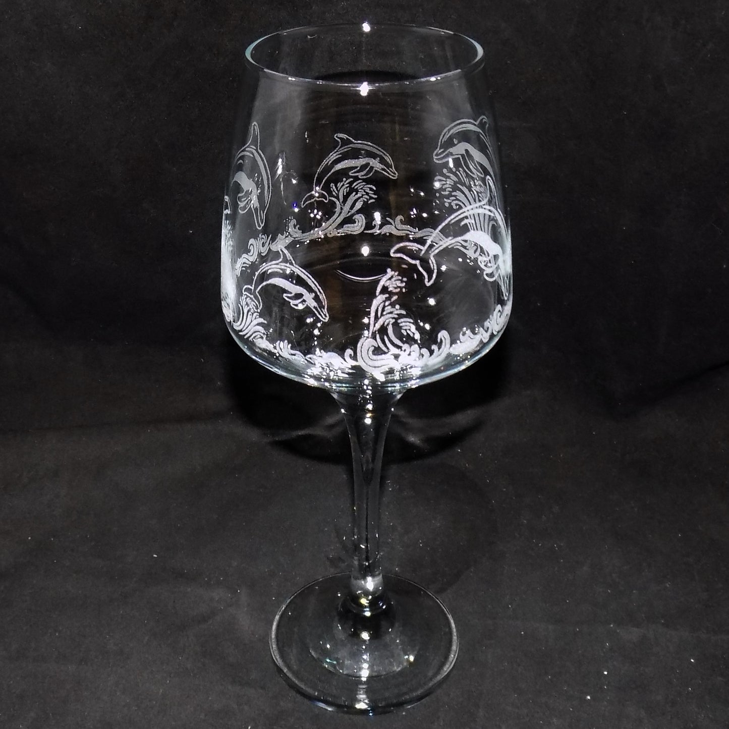 Dolphin Stemmed Wine Glass