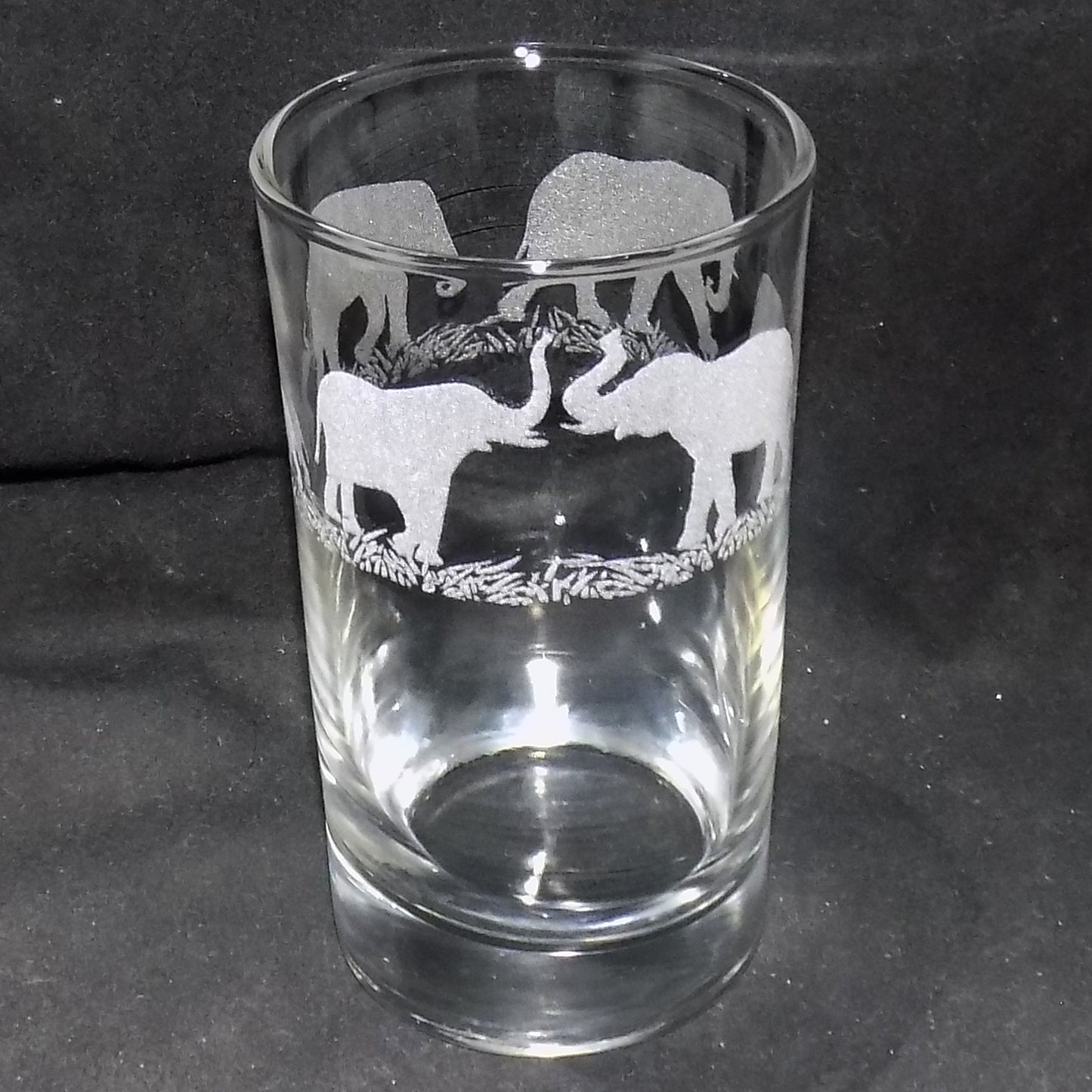 Laser Elephant Tall Glass