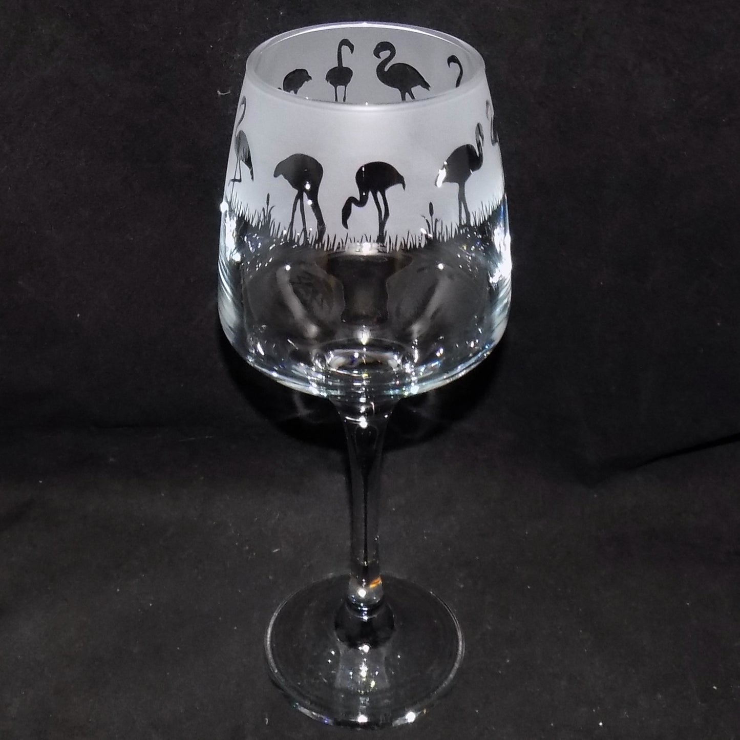 Flamingo Stemmed Wine Glass