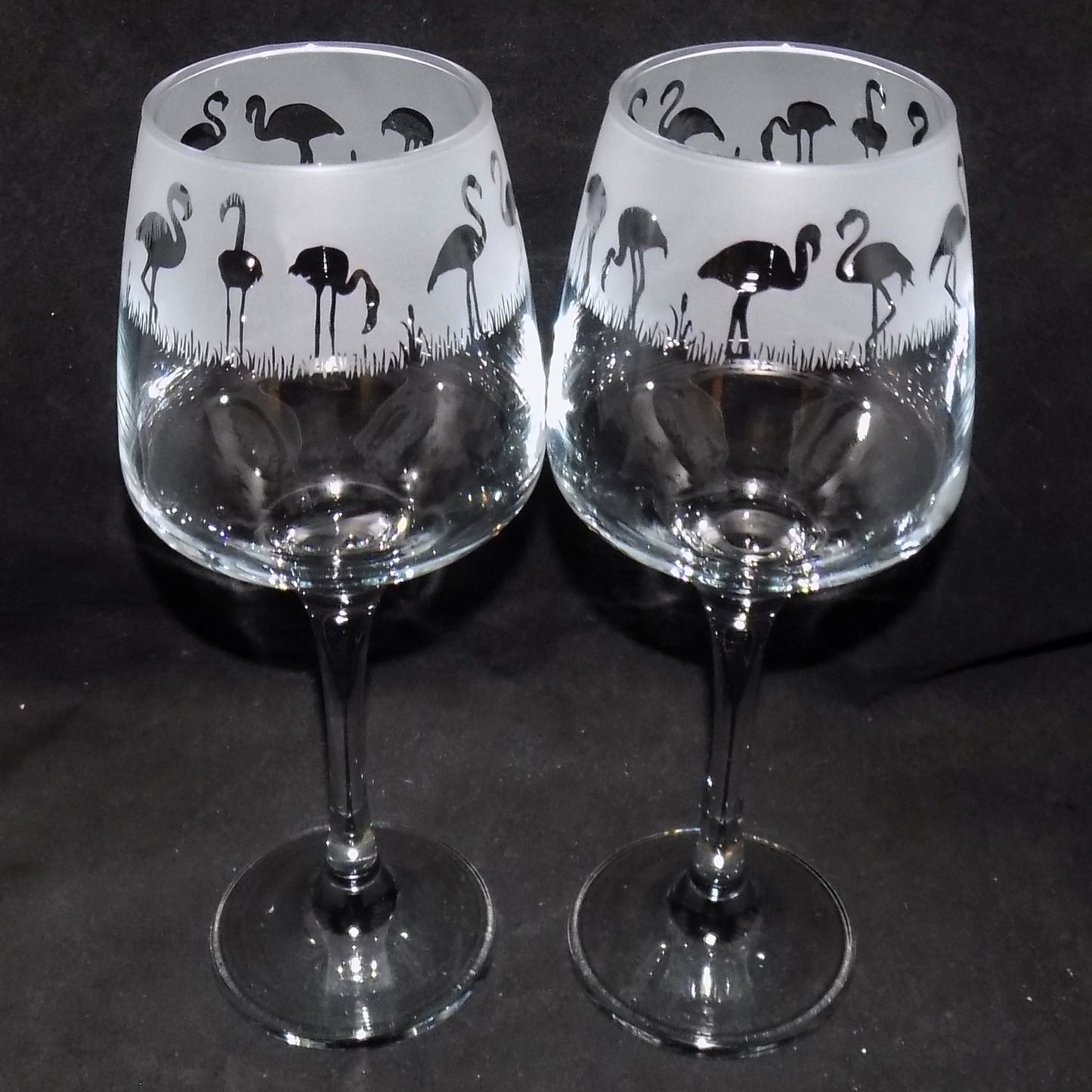 Flamingo Stemmed Wine Glass