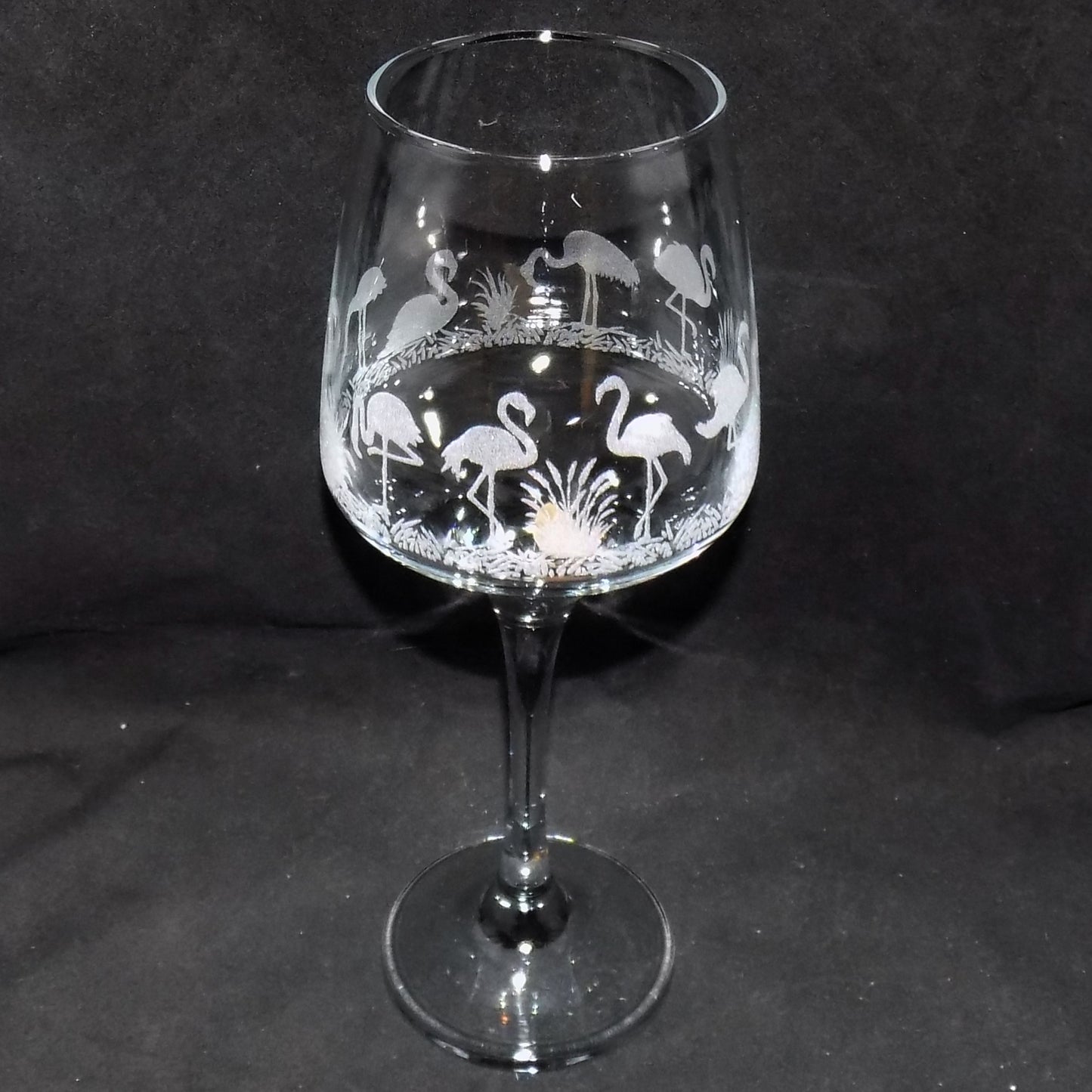 Flamingo Stemmed Wine Glass