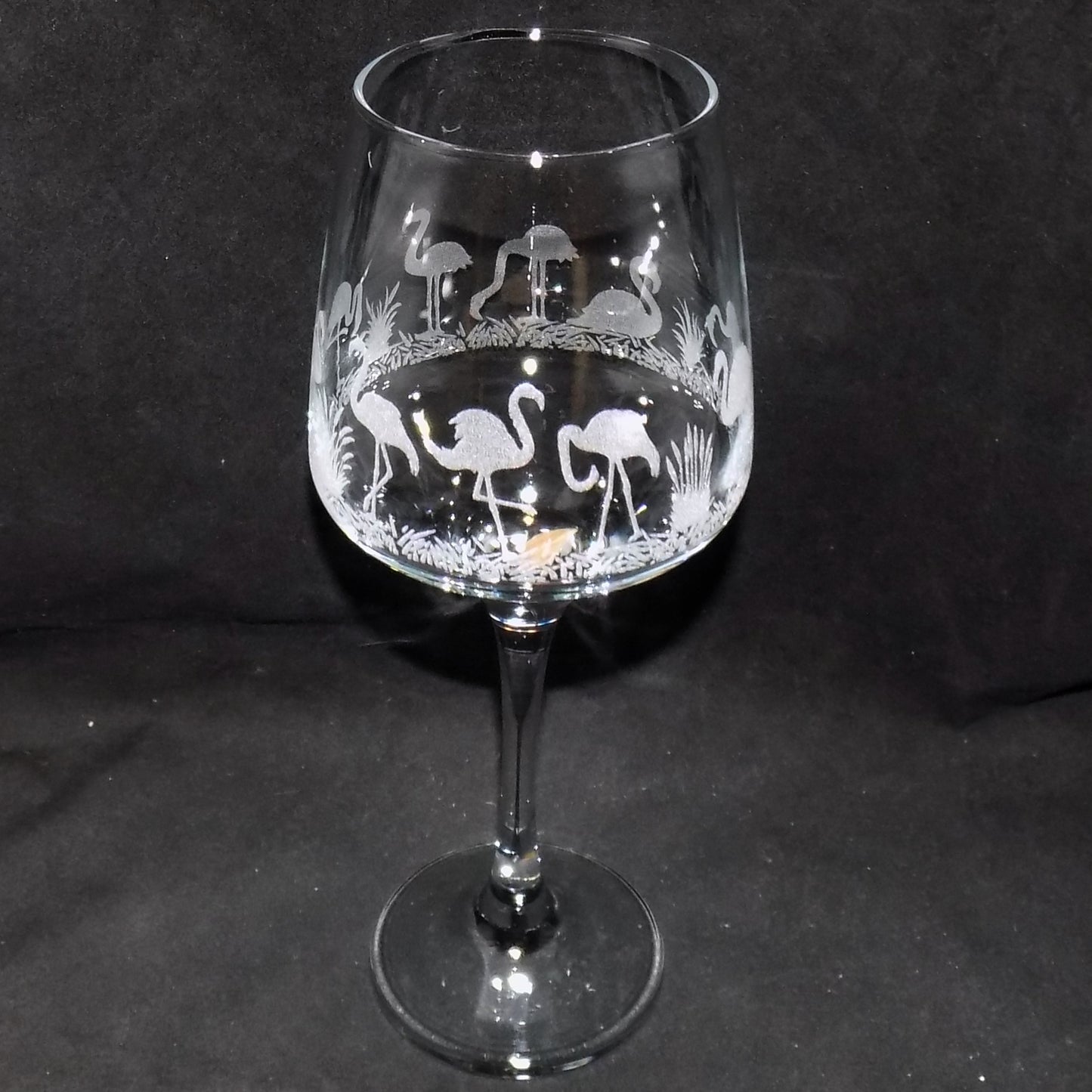 Flamingo Stemmed Wine Glass