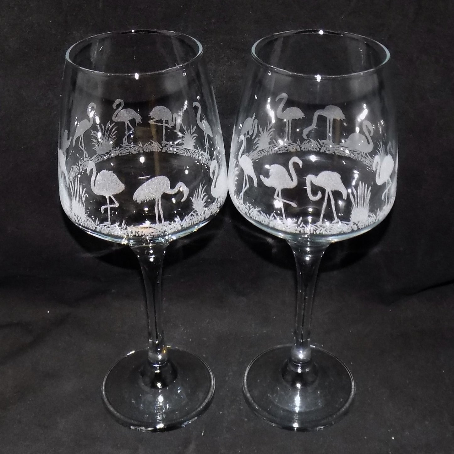 Flamingo Stemmed Wine Glass