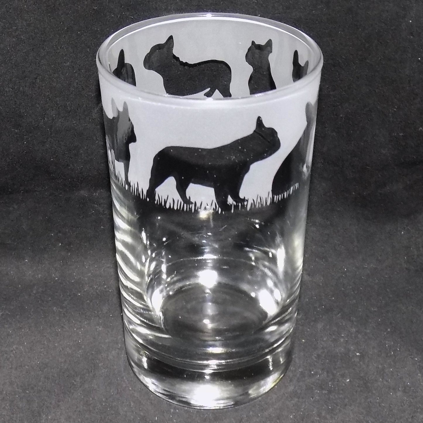 French Bulldog Tall Glass