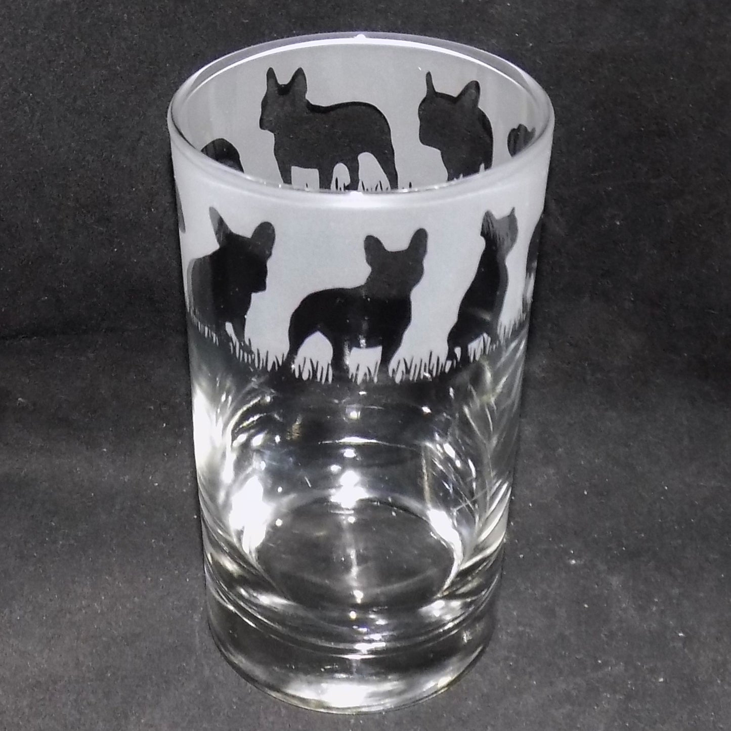French Bulldog Tall Glass