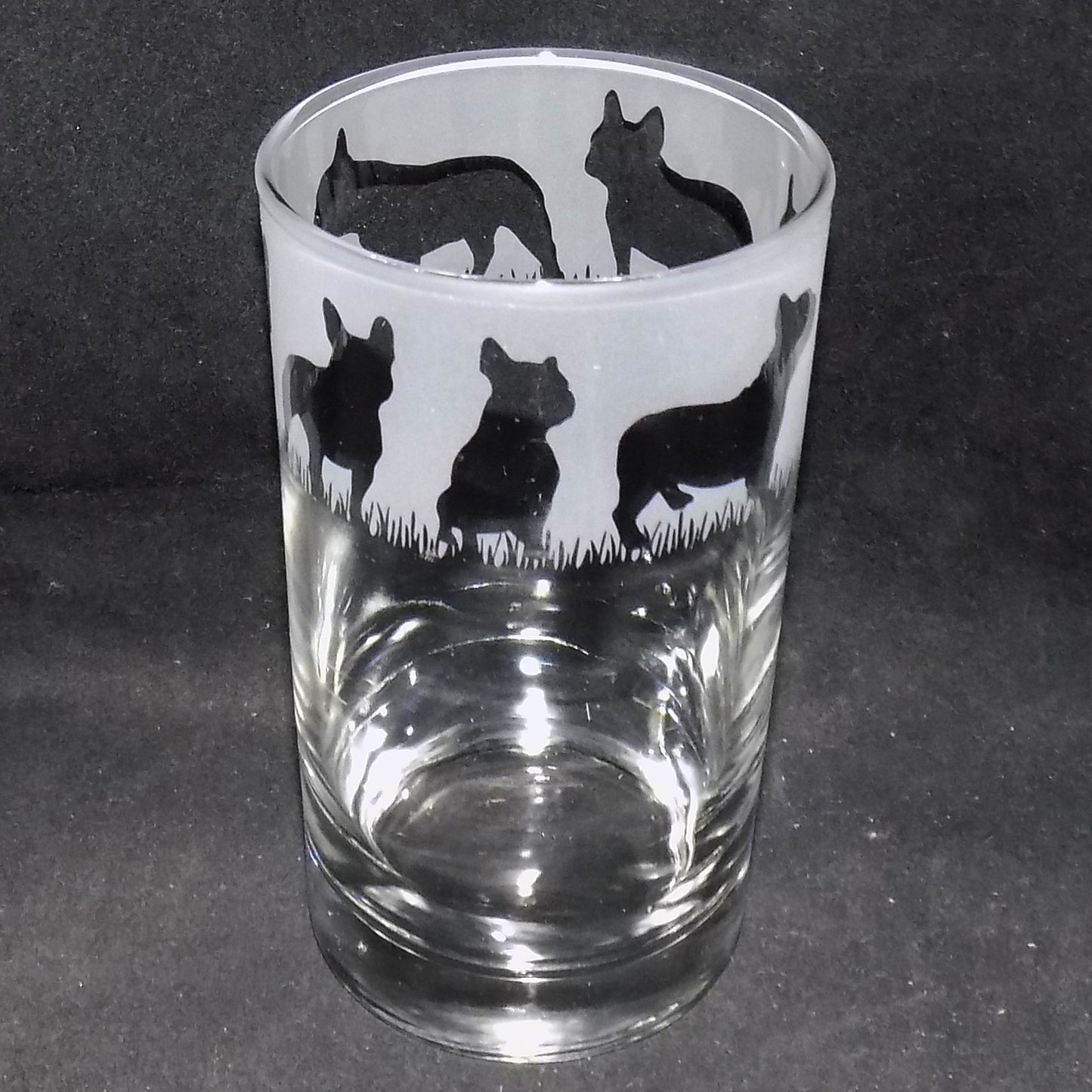 French Bulldog Tall Glass