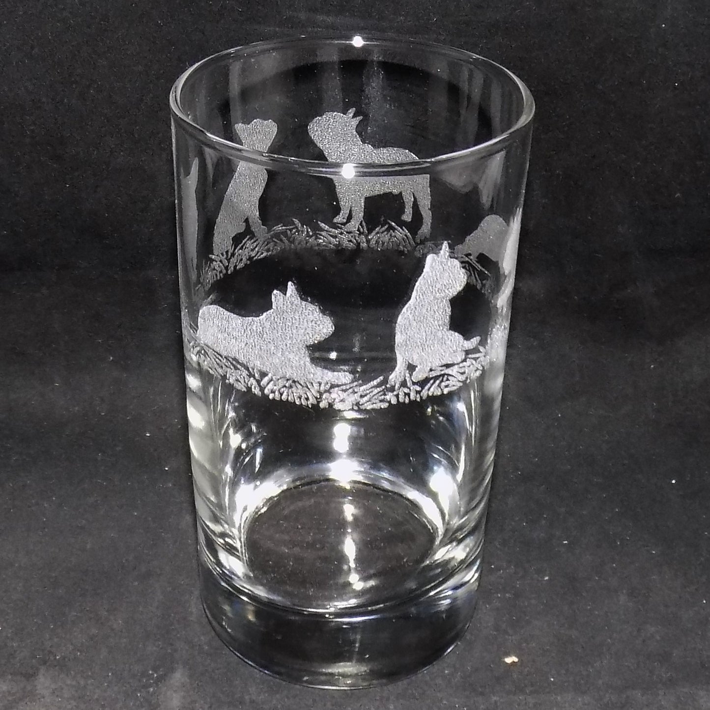 French Bulldog Tall Glass