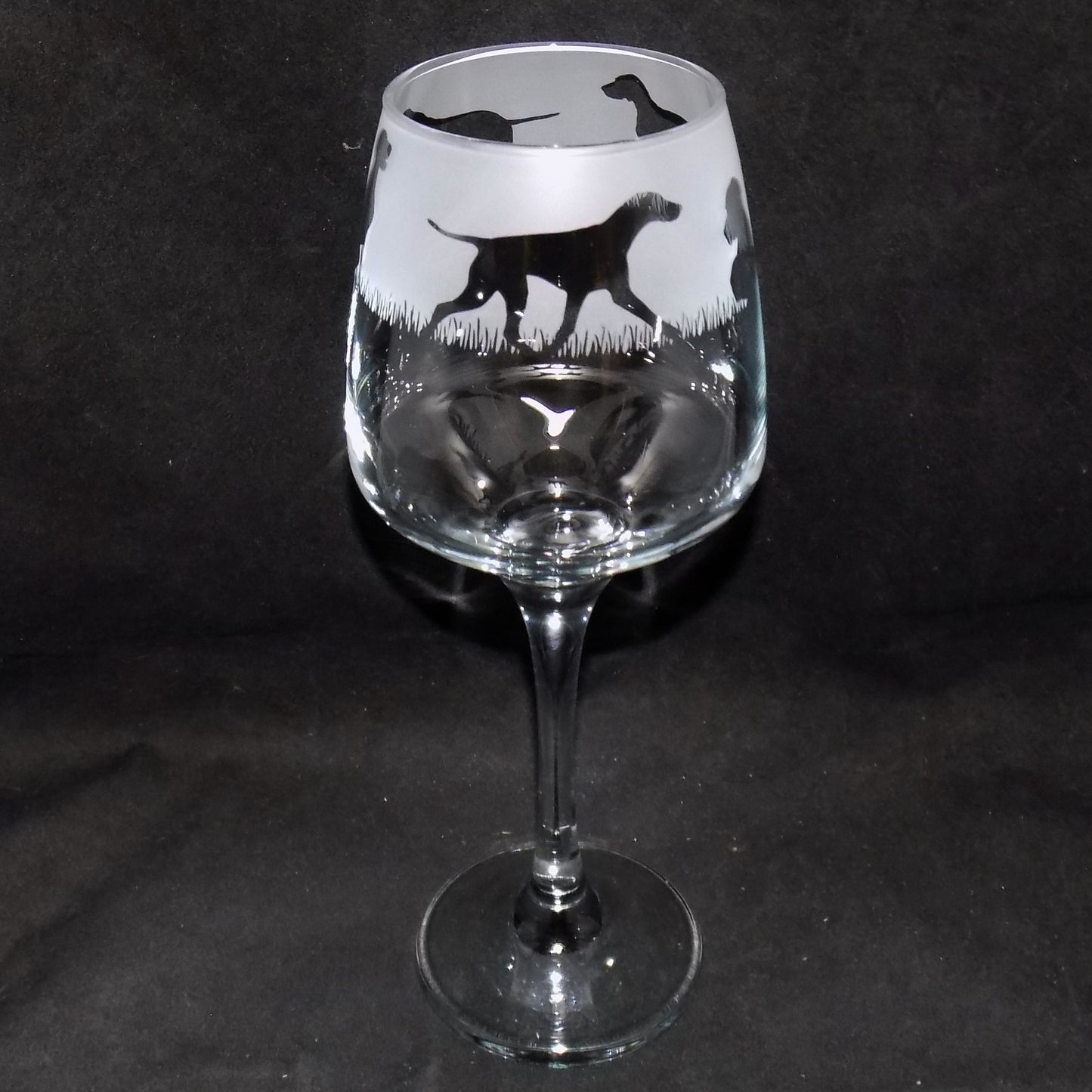 German Pointer Stemmed Wine Glass
