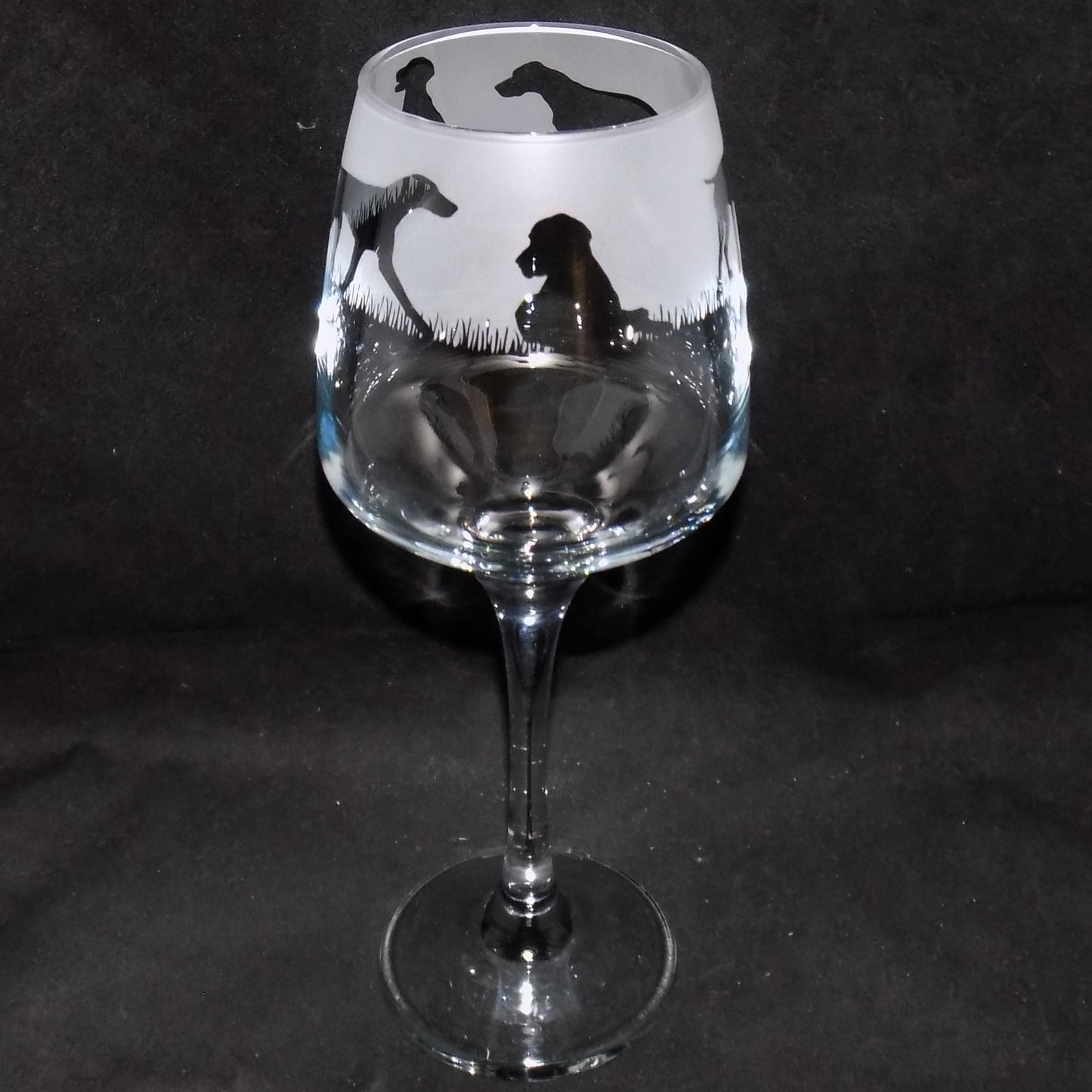German Pointer Stemmed Wine Glass