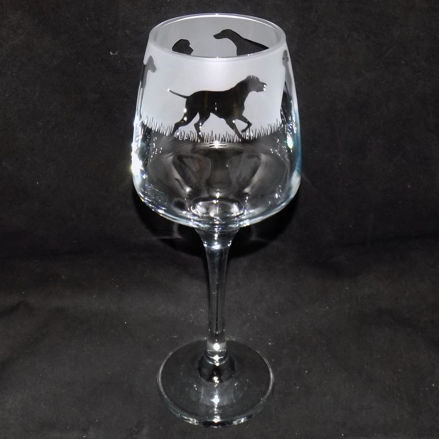 German Pointer Stemmed Wine Glass