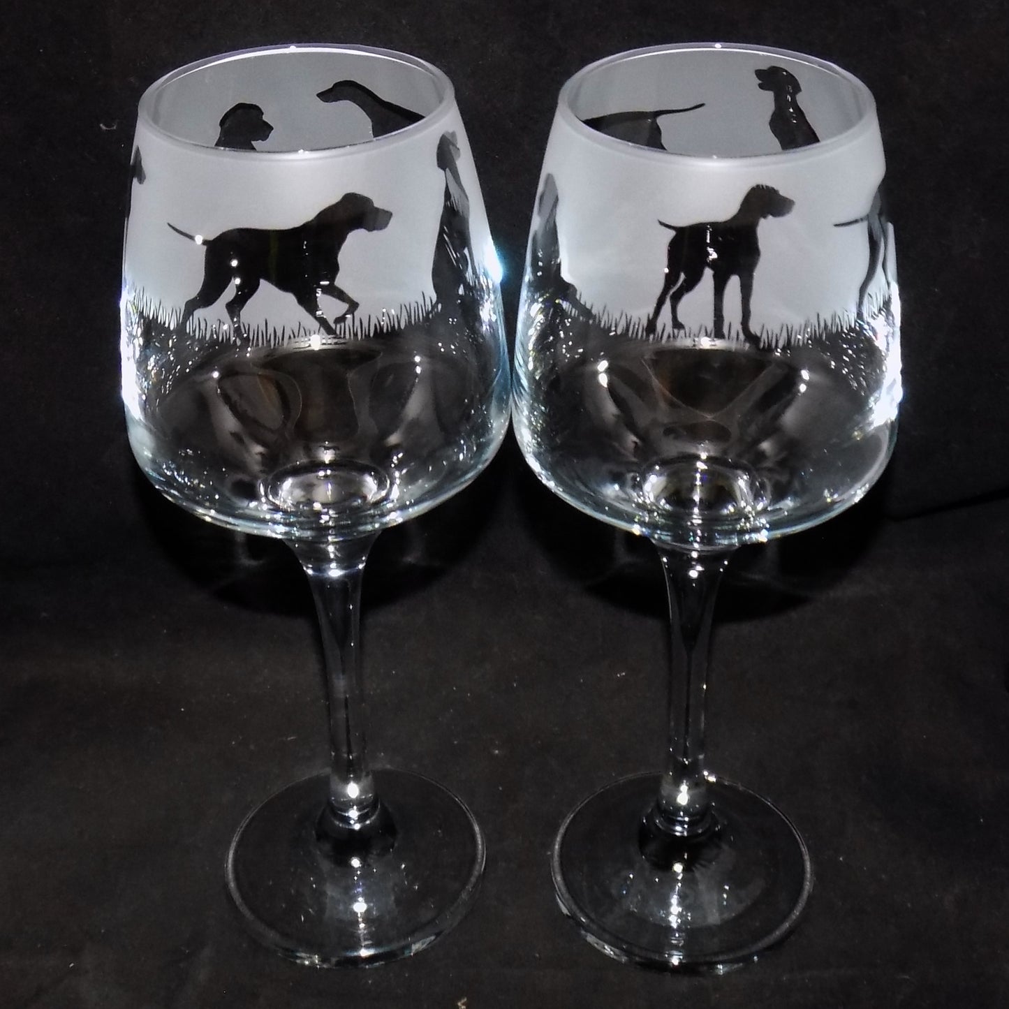 German Pointer Stemmed Wine Glass