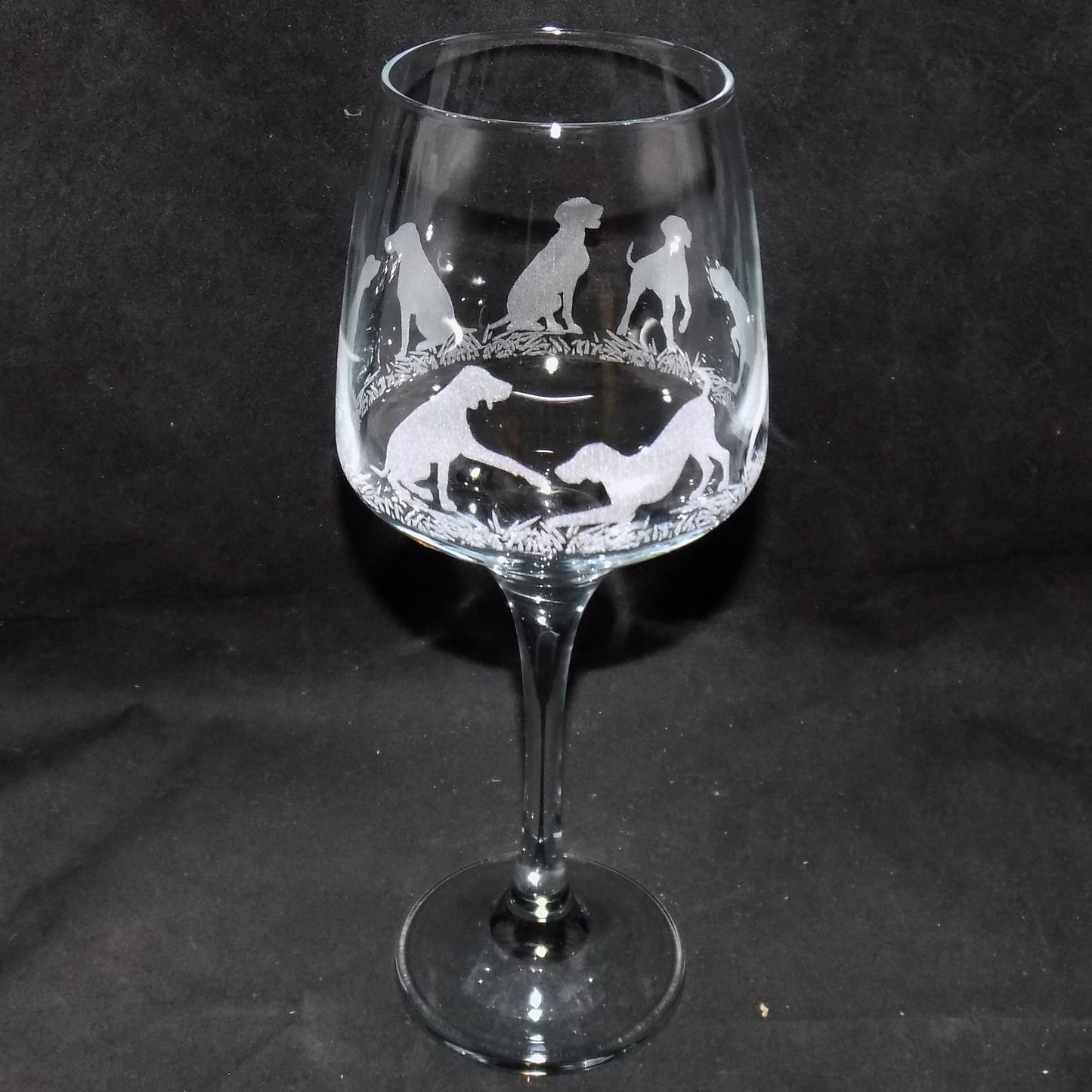 German Pointer Stemmed Wine Glass