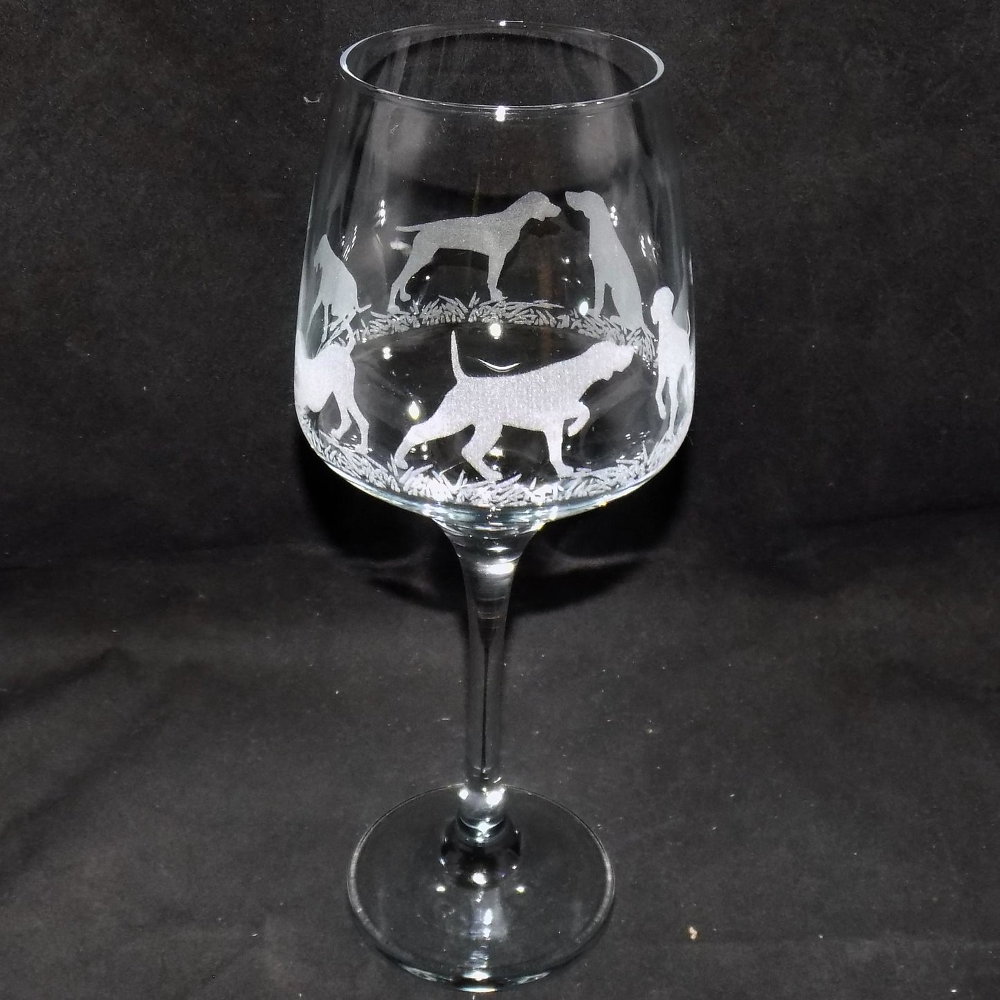 German Pointer Stemmed Wine Glass