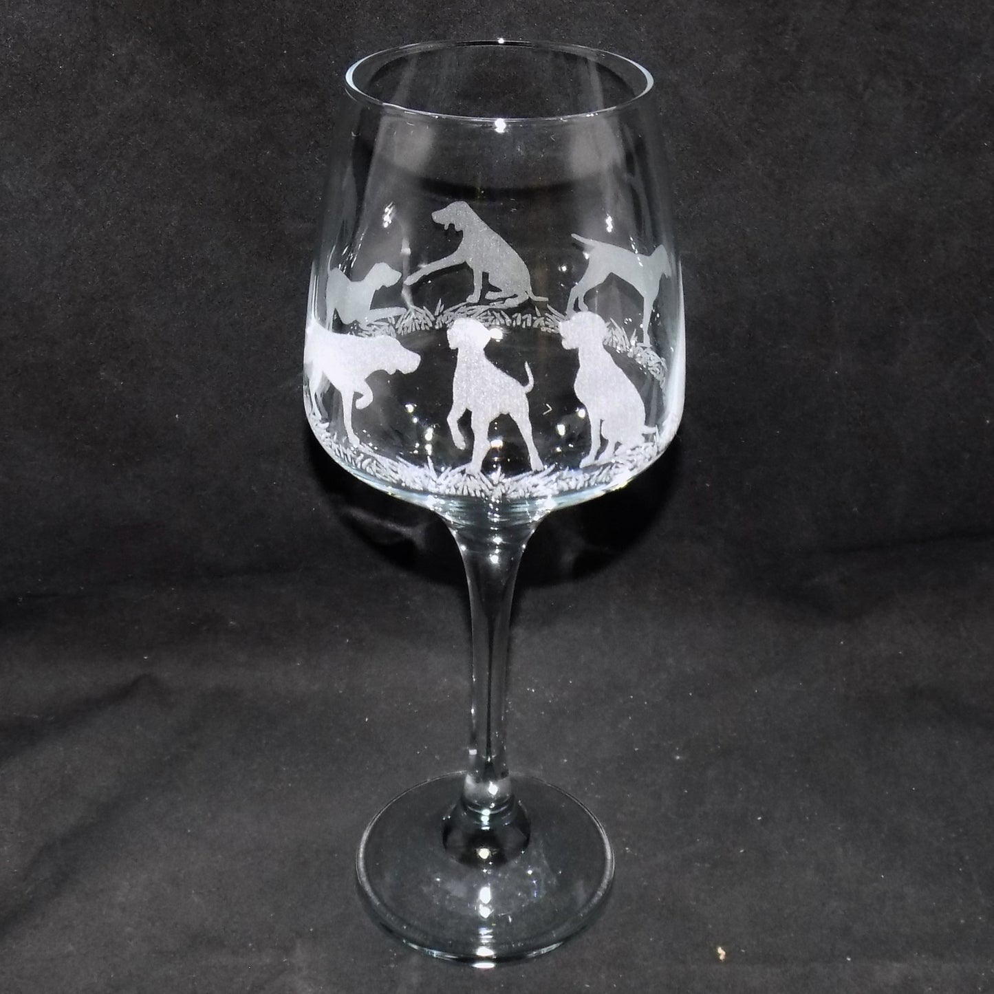 German Pointer Stemmed Wine Glass