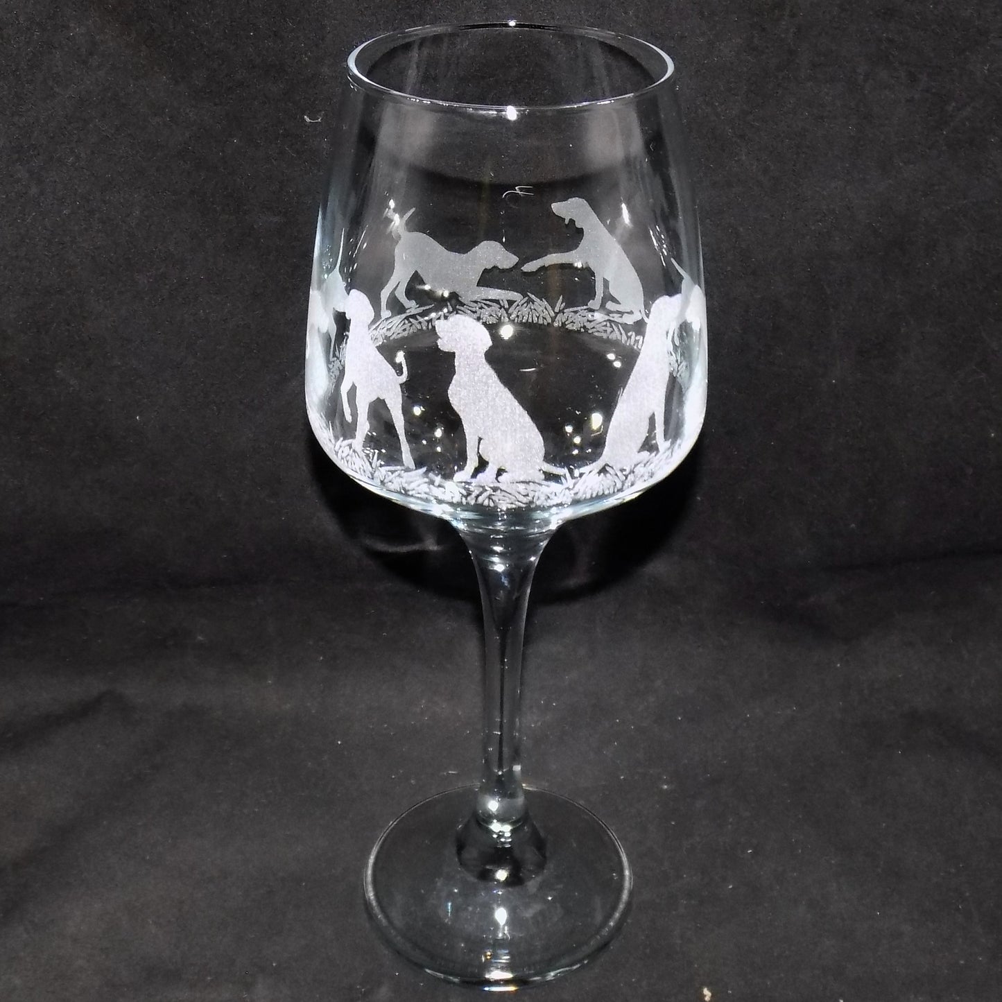 German Pointer Stemmed Wine Glass