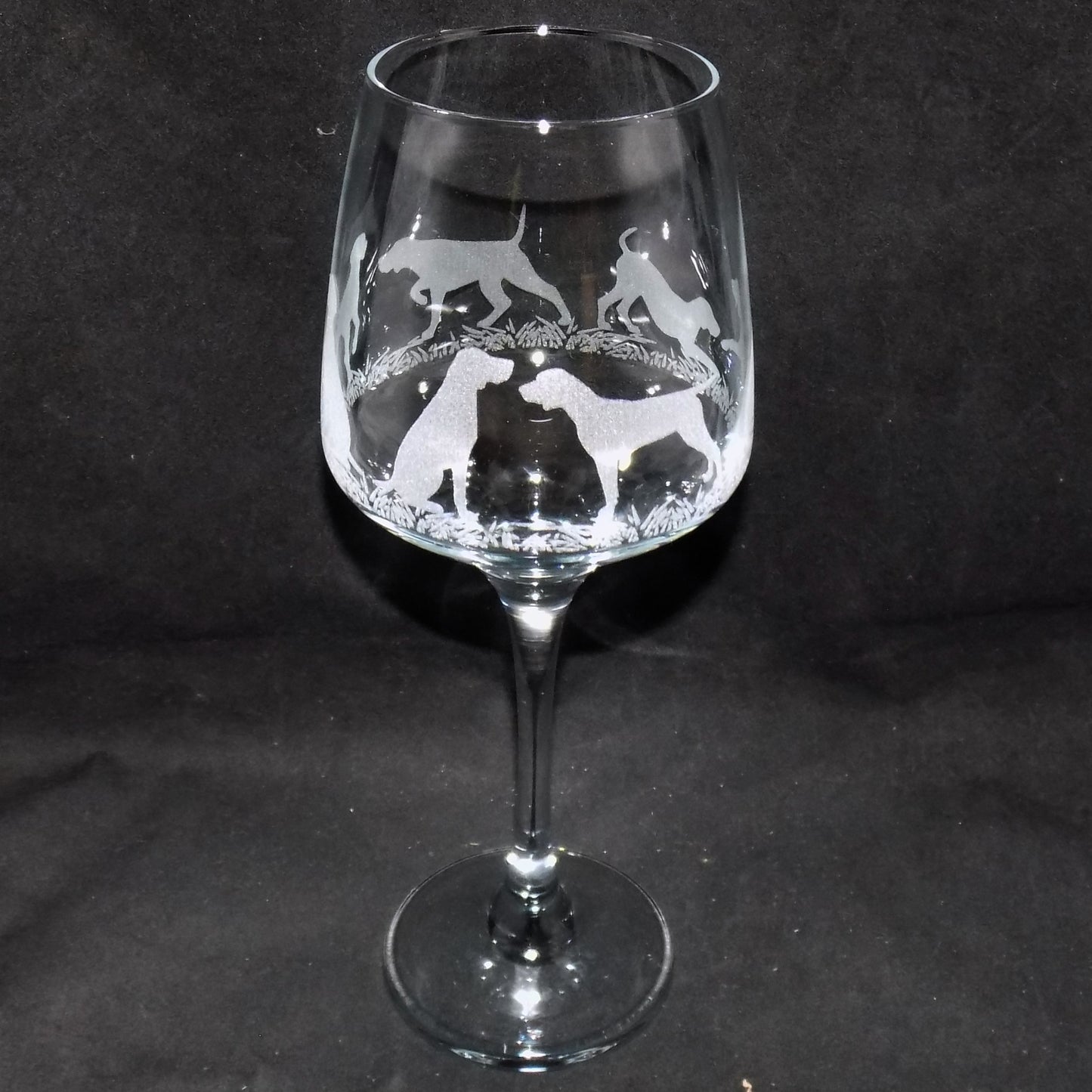 German Pointer Stemmed Wine Glass