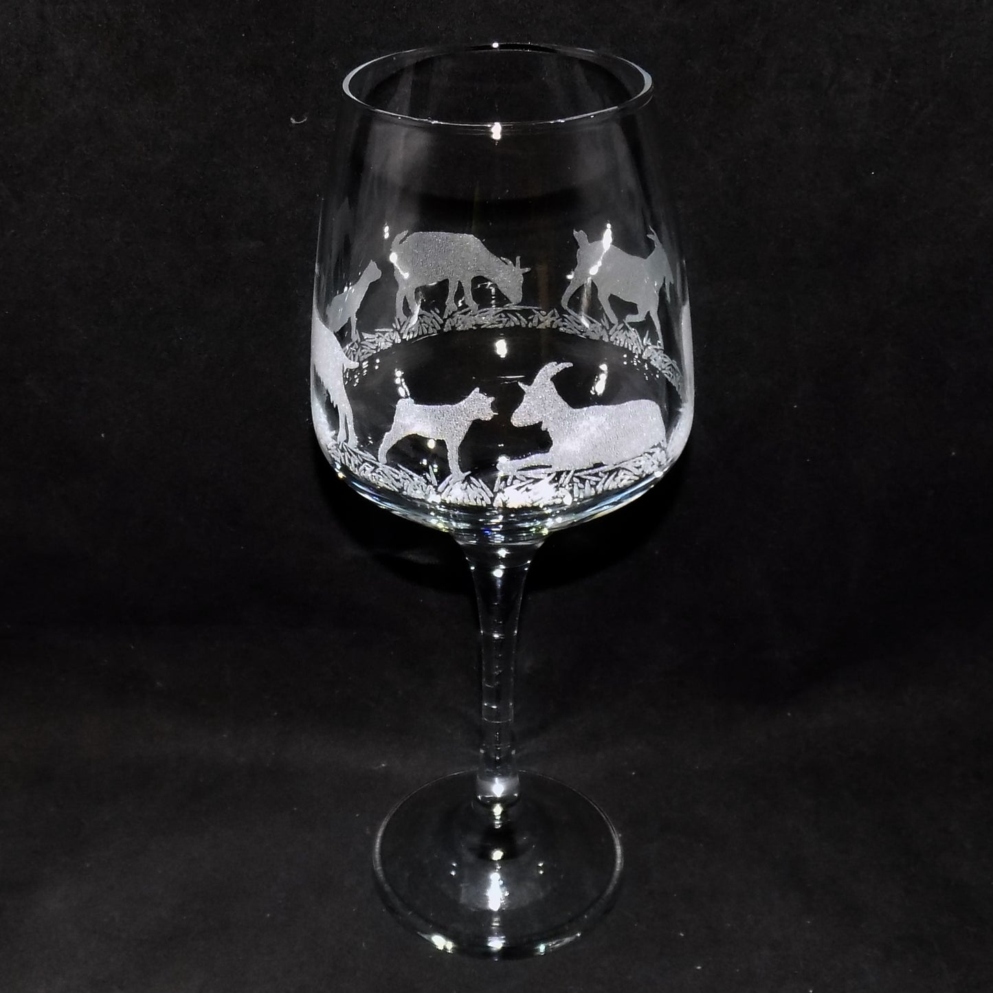 Goat Stemmed Wine Glass