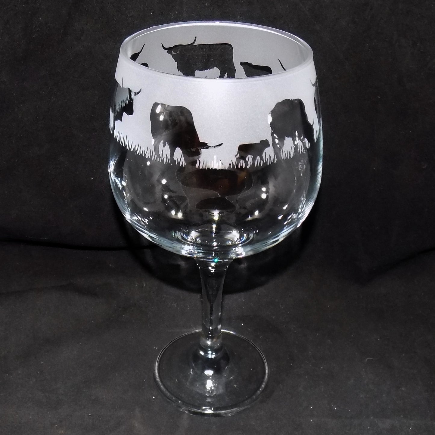 Highland Cow Gin Glass