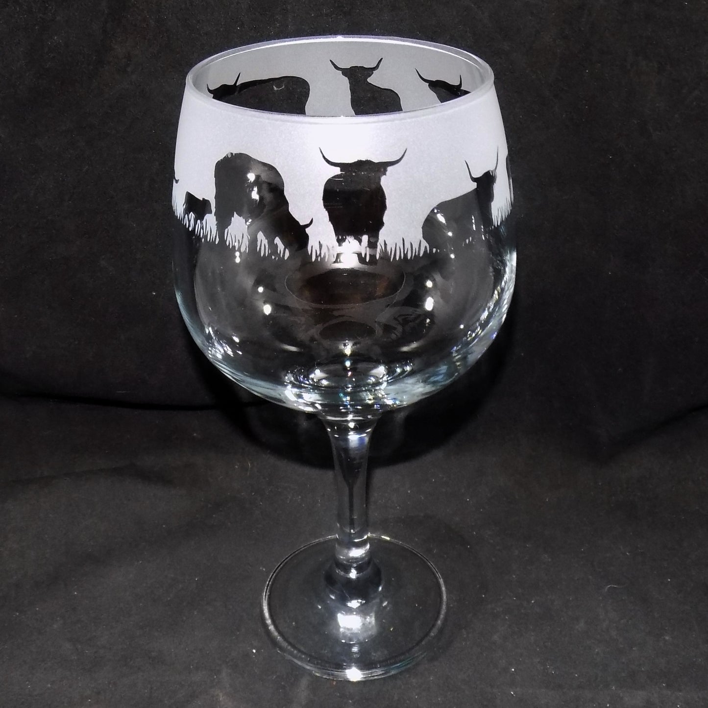 Highland Cow Gin Glass