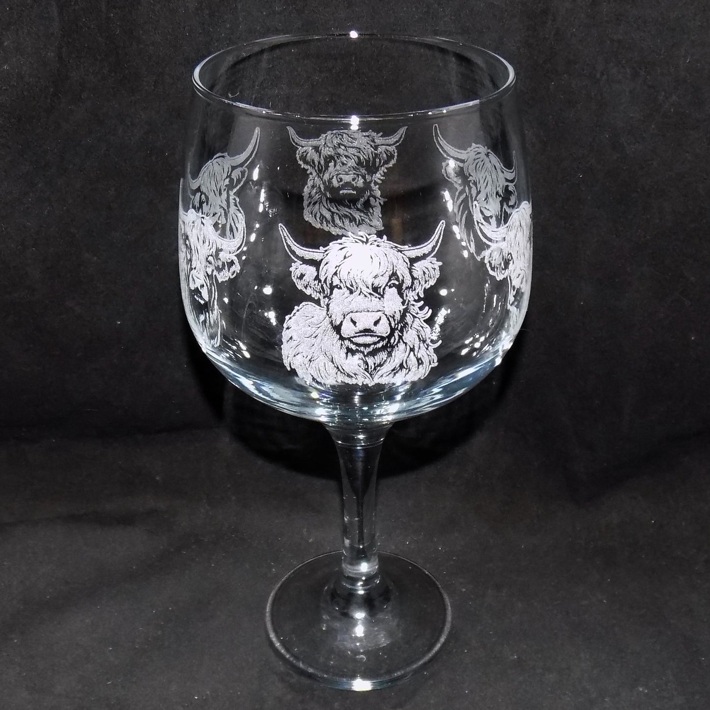 Highland Cow Gin Glass