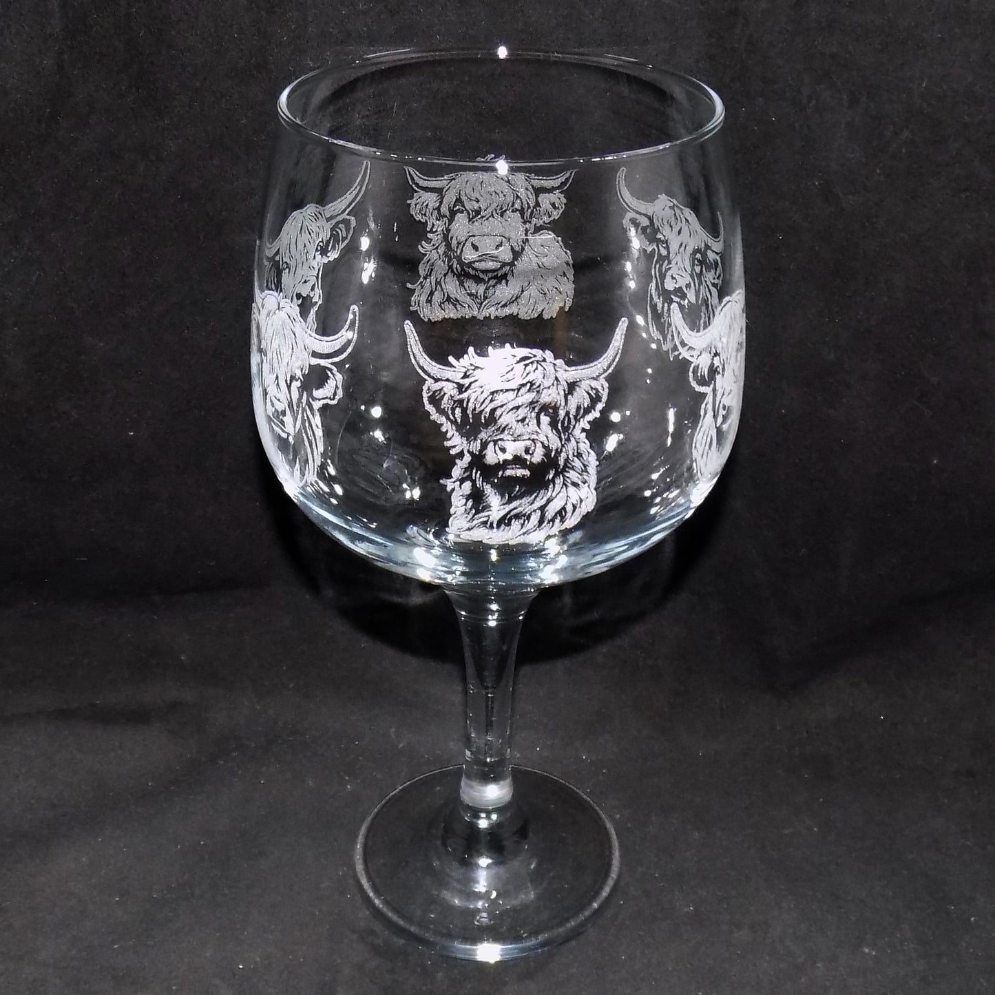 Highland Cow Gin Glass