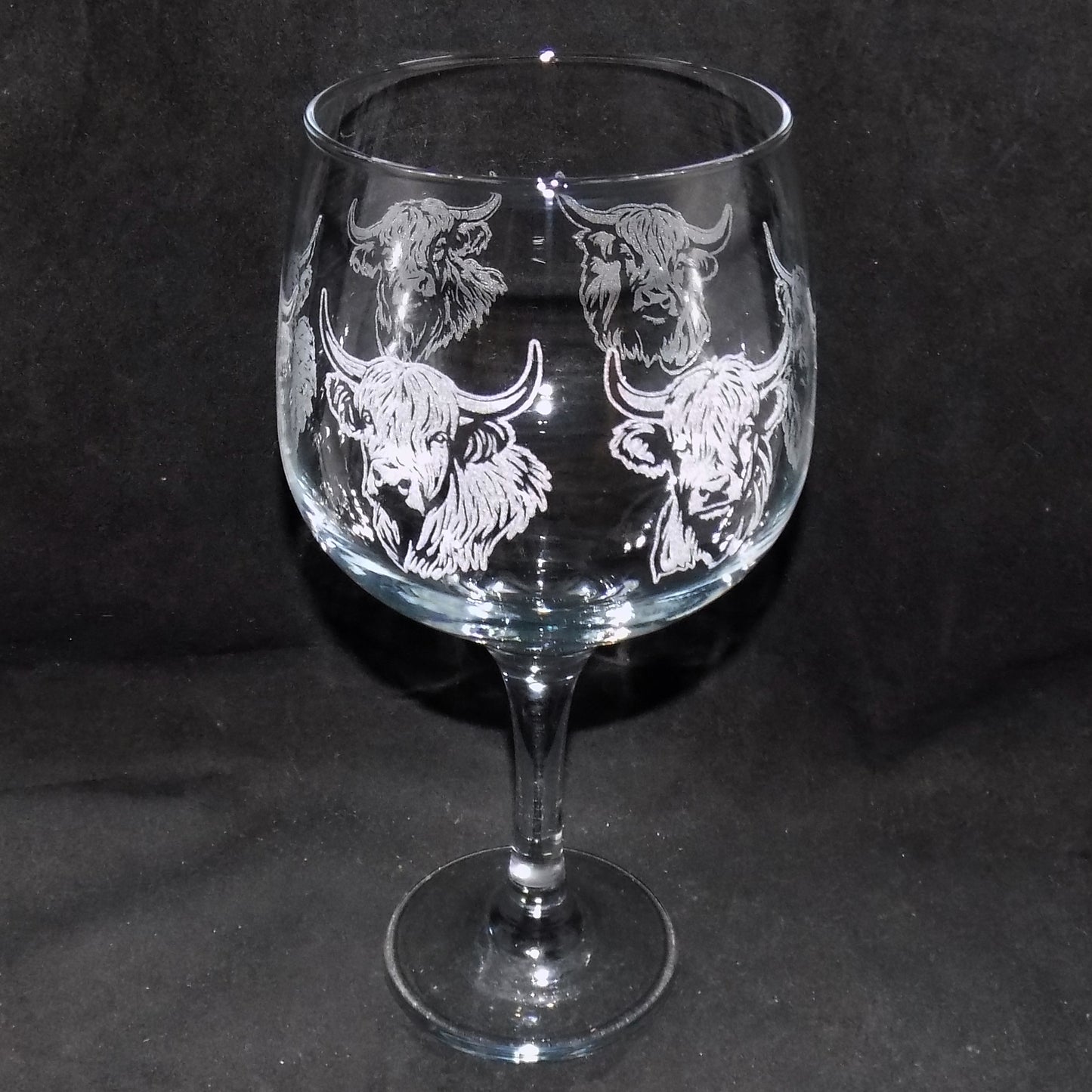 Highland Cow Gin Glass