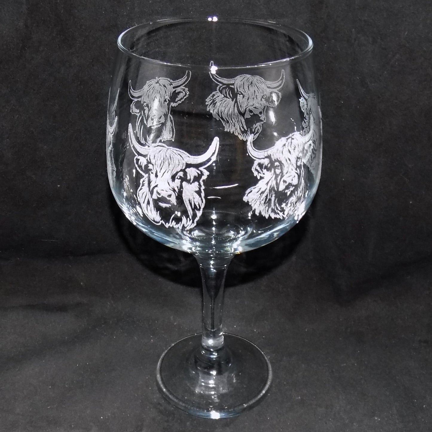 Highland Cow Gin Glass