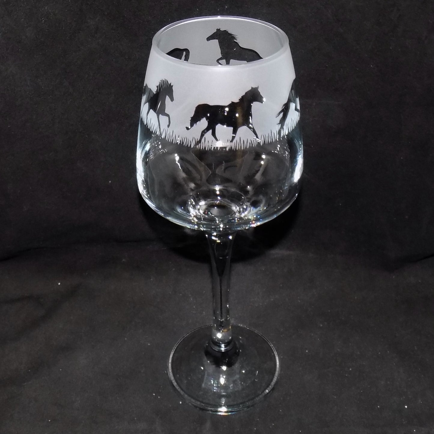 Horse Stemmed Wine Glass