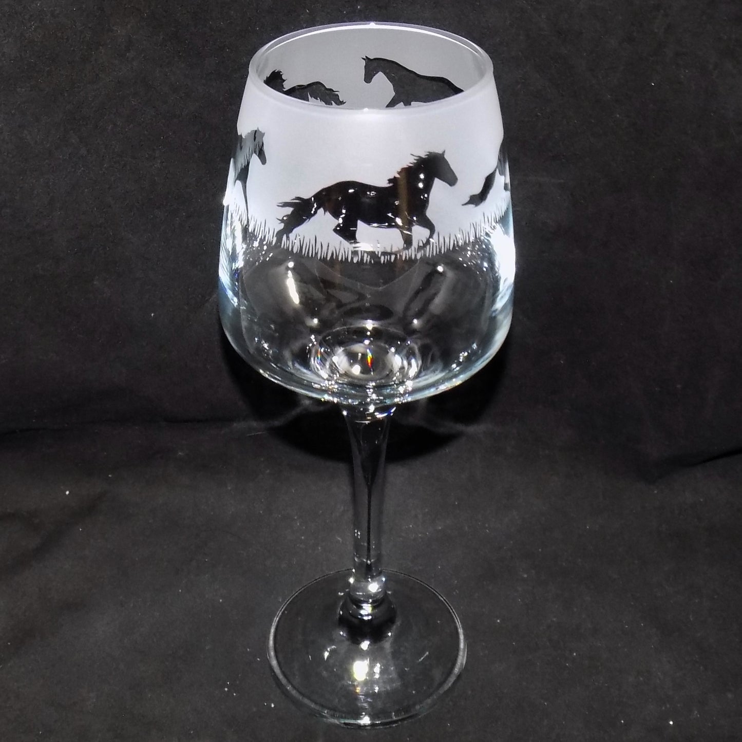 Horse Stemmed Wine Glass