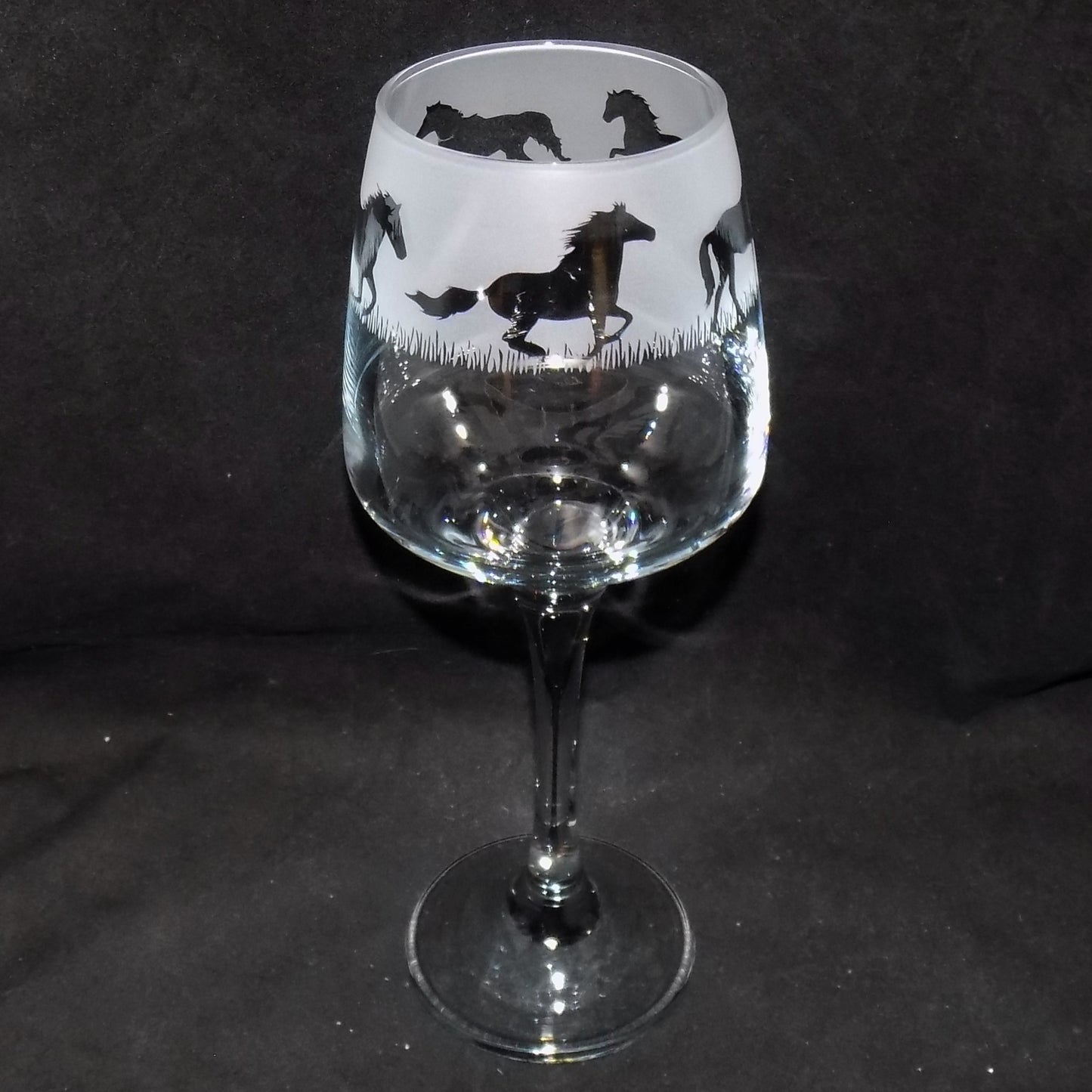 Horse Stemmed Wine Glass