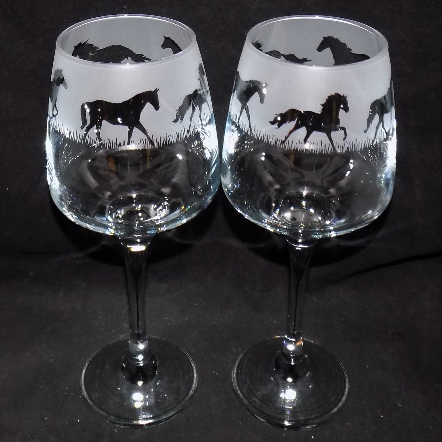 Horse Stemmed Wine Glass