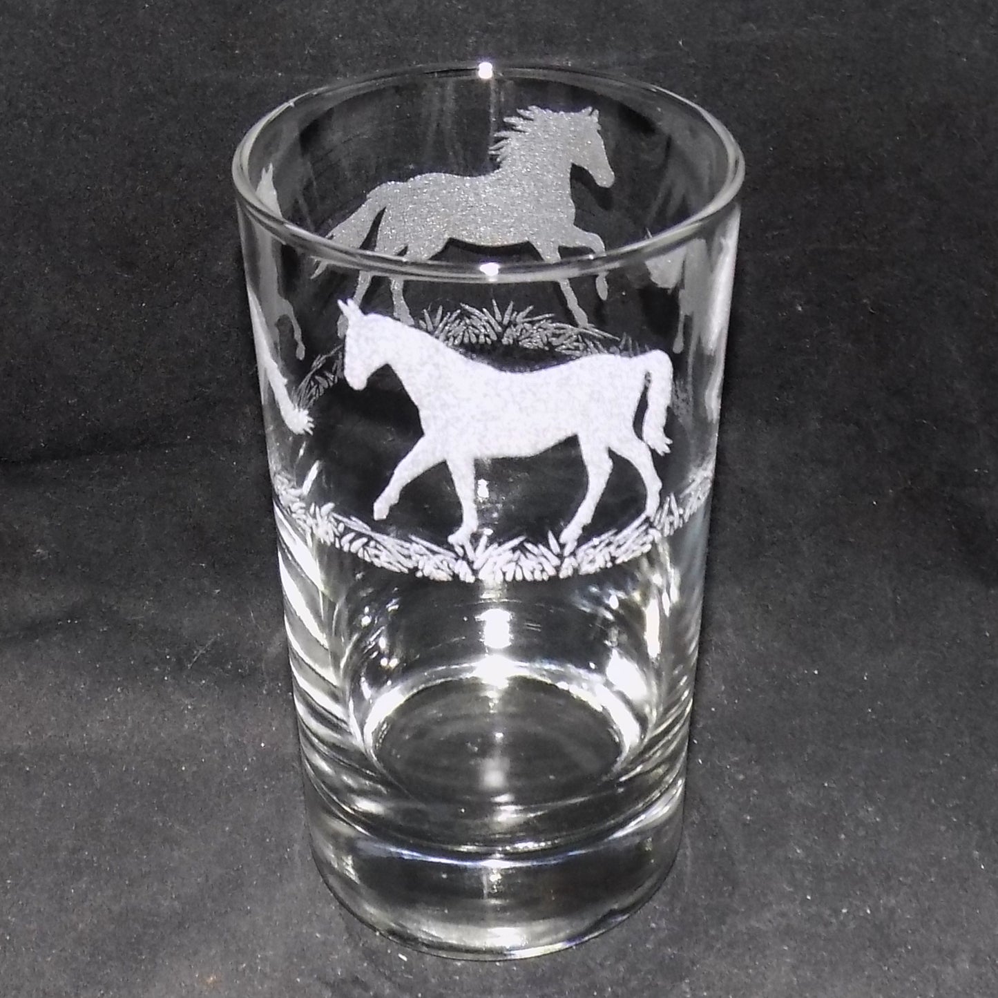 Laser Horse Tall Glass
